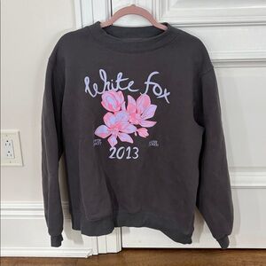 White Fox pick a flower oversized sweatshirt